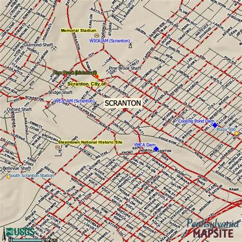 map of scranton pa and surrounding area.